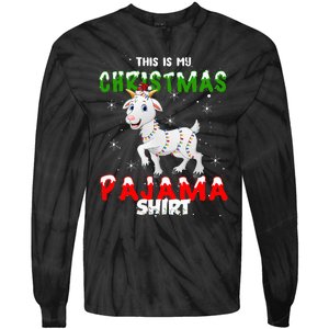 This Is My Christmas Pajama Goat Christmas Gift Tie-Dye Long Sleeve Shirt