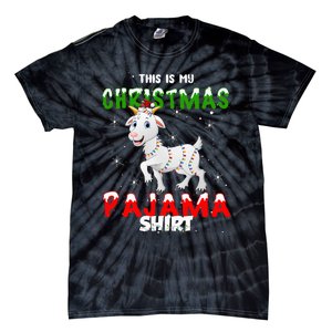 This Is My Christmas Pajama Goat Christmas Gift Tie-Dye T-Shirt