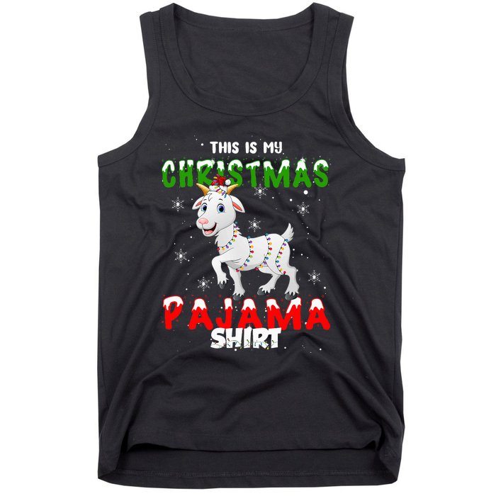 This Is My Christmas Pajama Goat Christmas Gift Tank Top