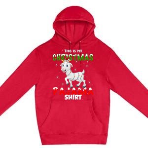 This Is My Christmas Pajama Goat Christmas Gift Premium Pullover Hoodie