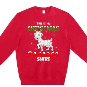 This Is My Christmas Pajama Goat Christmas Gift Premium Crewneck Sweatshirt