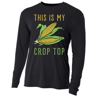 THIS IS MY CROP TOP FUNNY CORN COB Cooling Performance Long Sleeve Crew