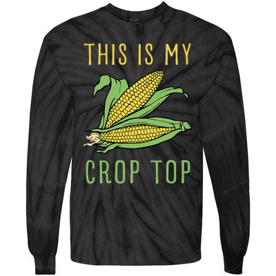 THIS IS MY CROP TOP FUNNY CORN COB Tie-Dye Long Sleeve Shirt