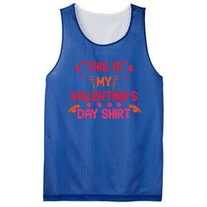 This Is My Valentine's Day Gift Quote Couple Love Funny Gift Mesh Reversible Basketball Jersey Tank