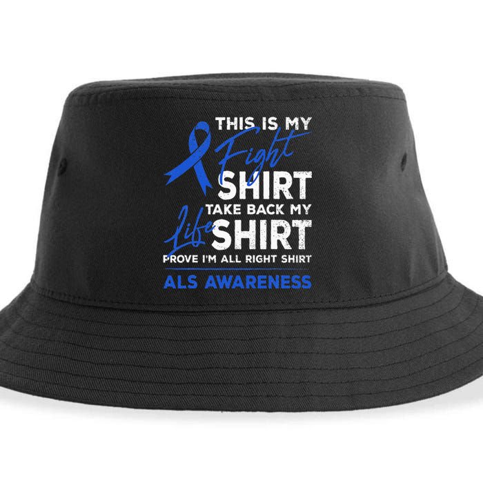 This Is My Fight ALS Awareness Ribbon Warrior Fighter Sustainable Bucket Hat