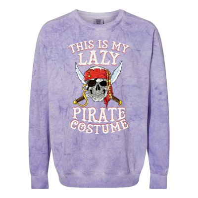 This Is My Lazy Pirate Colorblast Crewneck Sweatshirt