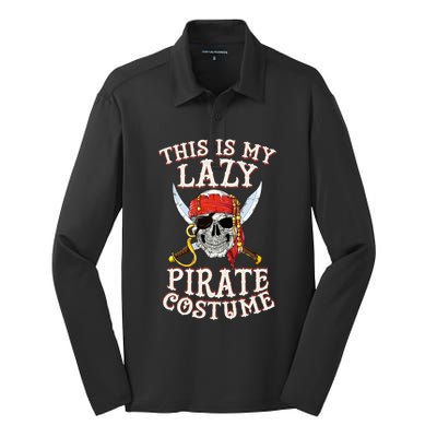 This Is My Lazy Pirate Silk Touch Performance Long Sleeve Polo