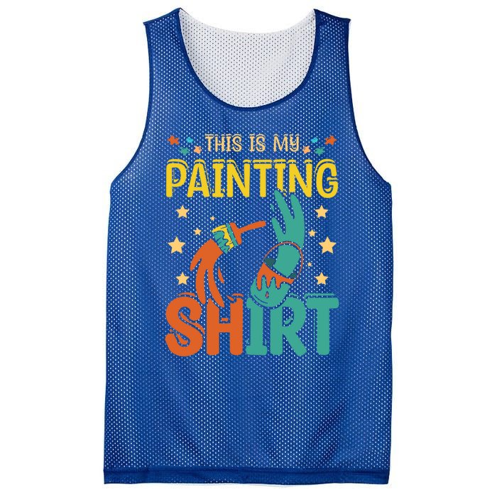 This Is My Painting Cute Gift Mesh Reversible Basketball Jersey Tank