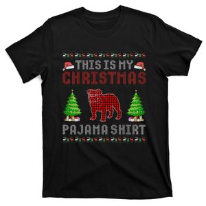 This Is My Christmas Pajama English Bulldog Ugly Sweater T-Shirt