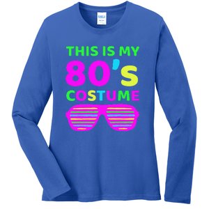 This Is My 80's Costume Outfit Eighties Retro Party Design Ladies Long Sleeve Shirt