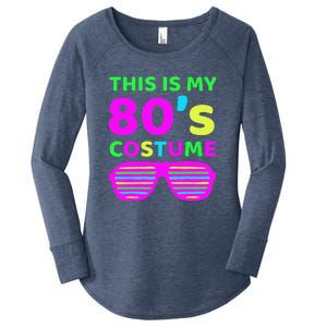 This Is My 80's Costume Outfit Eighties Retro Party Design Women's Perfect Tri Tunic Long Sleeve Shirt