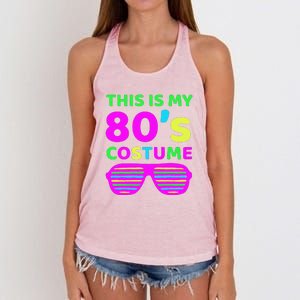 This Is My 80's Costume Outfit Eighties Retro Party Design Women's Knotted Racerback Tank