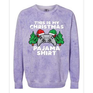 This Is My Christmas Pajama Shirts Video Games Boy Xmas Colorblast Crewneck Sweatshirt