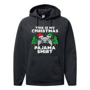 This Is My Christmas Pajama Shirts Video Games Boy Xmas Performance Fleece Hoodie