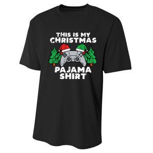 This Is My Christmas Pajama Shirts Video Games Boy Xmas Performance Sprint T-Shirt