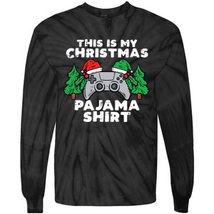 This Is My Christmas Pajama Shirts Video Games Boy Xmas Tie-Dye Long Sleeve Shirt