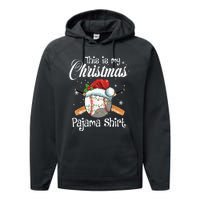 This Is My Christmas Baseball Pajama Performance Fleece Hoodie