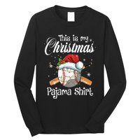 This Is My Christmas Baseball Pajama Long Sleeve Shirt