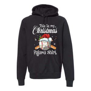 This Is My Christmas Baseball Pajama Premium Hoodie