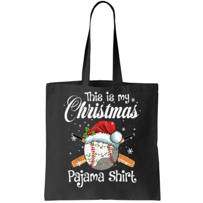 This Is My Christmas Baseball Pajama Tote Bag