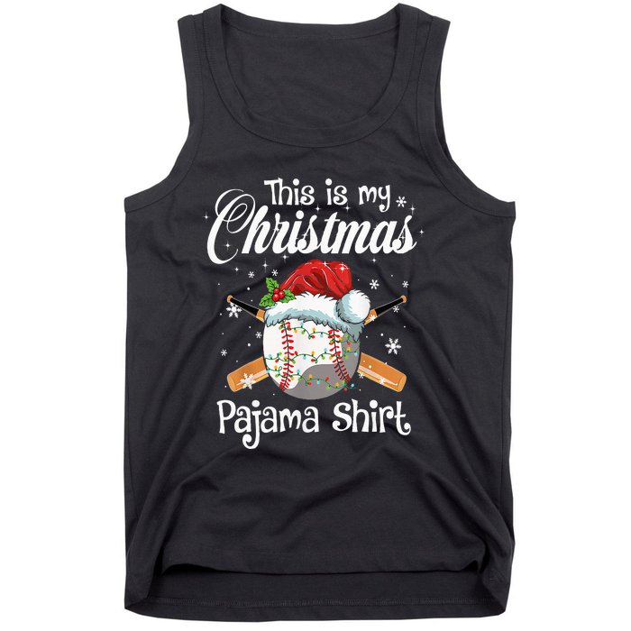 This Is My Christmas Baseball Pajama Tank Top