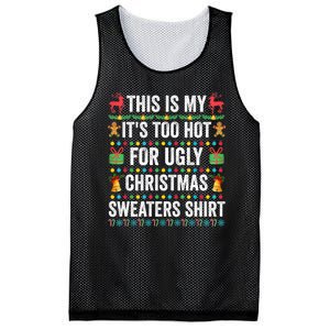 This Is My Its Too Hot For Ugly Christmas Sweaters Mesh Reversible Basketball Jersey Tank