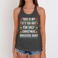 This Is My Its Too Hot For Ugly Christmas Sweaters Women's Knotted Racerback Tank