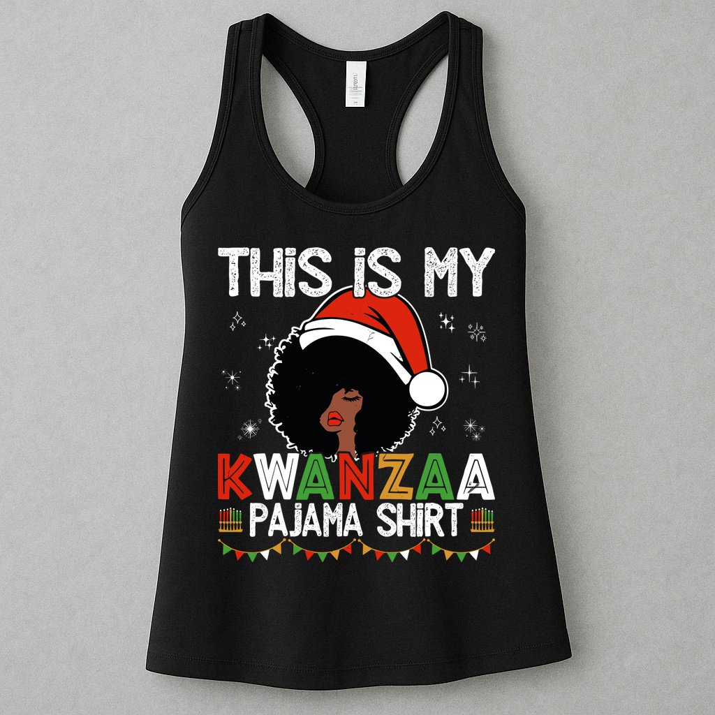 This Is My Kwanzaa Pajama Outfit Melanin African American Womens Tank Top
