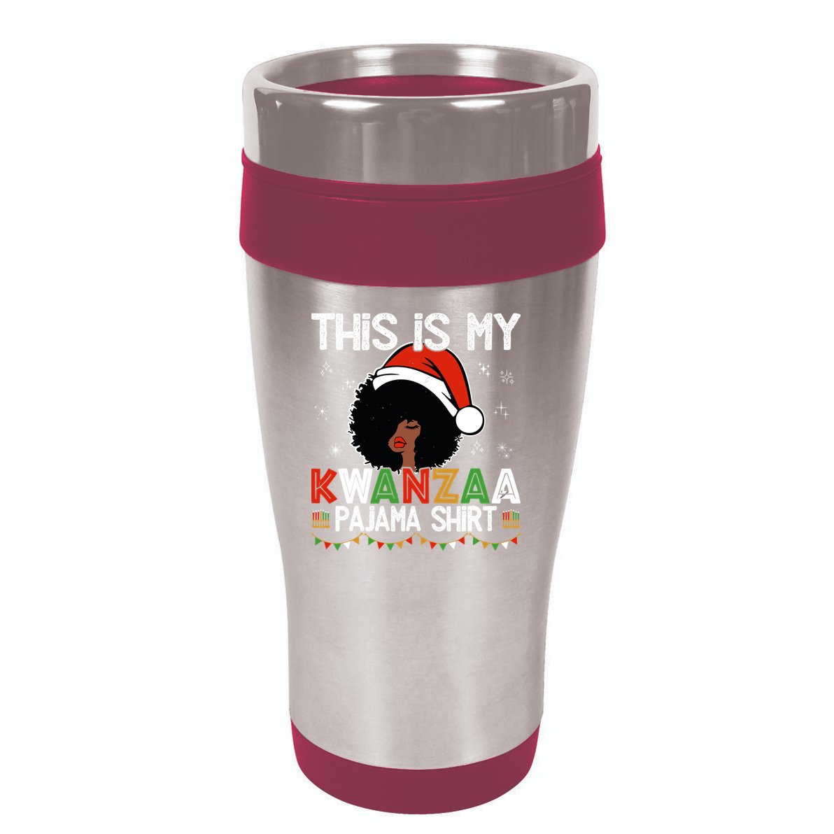 This Is My Kwanzaa Pajama Outfit Melanin African American 16oz Travel Tumbler