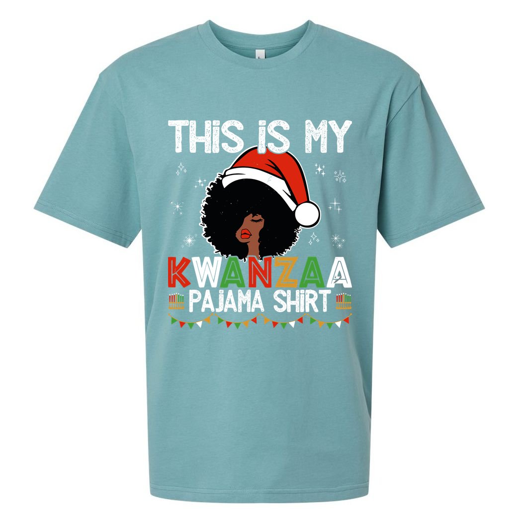 This Is My Kwanzaa Pajama Outfit Melanin African American Sueded Cloud Jersey T-Shirt