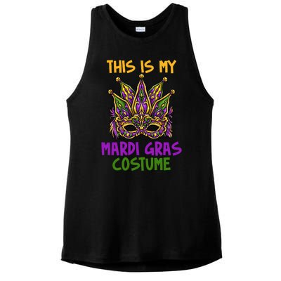 This Is My Mardi Gras Costume Festive Ladies PosiCharge Tri-Blend Wicking Tank