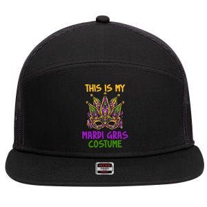 This Is My Mardi Gras Costume Festive 7 Panel Mesh Trucker Snapback Hat