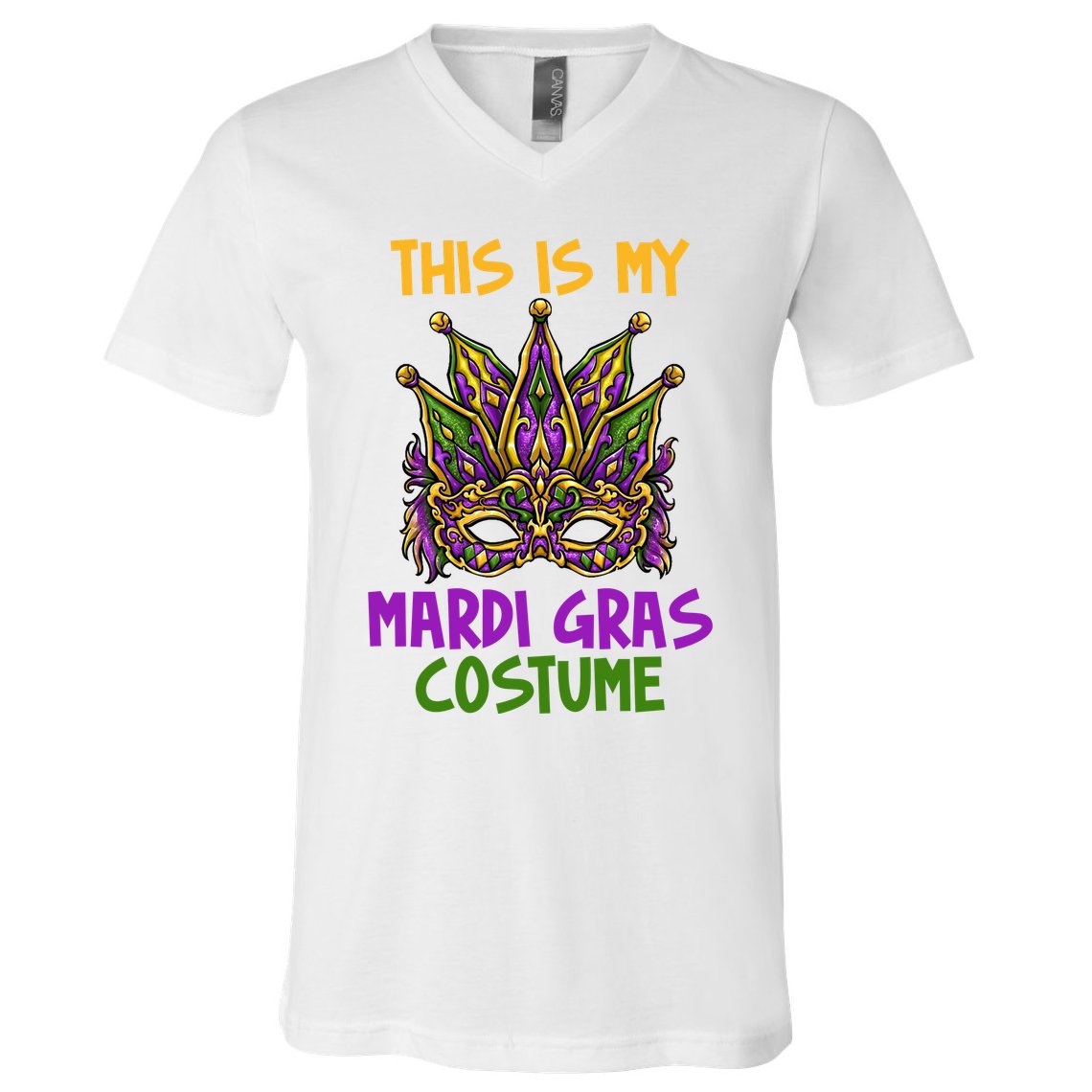 This Is My Mardi Gras Costume Festive V-Neck T-Shirt