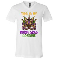 This Is My Mardi Gras Costume Festive V-Neck T-Shirt