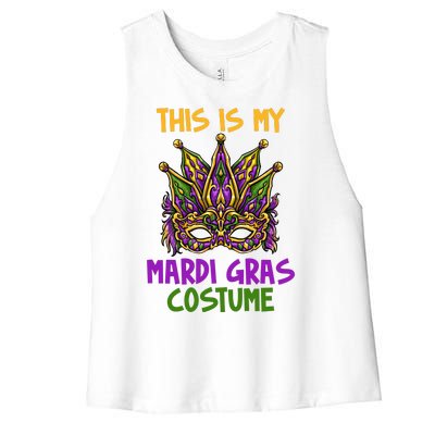 This Is My Mardi Gras Costume Festive Women's Racerback Cropped Tank