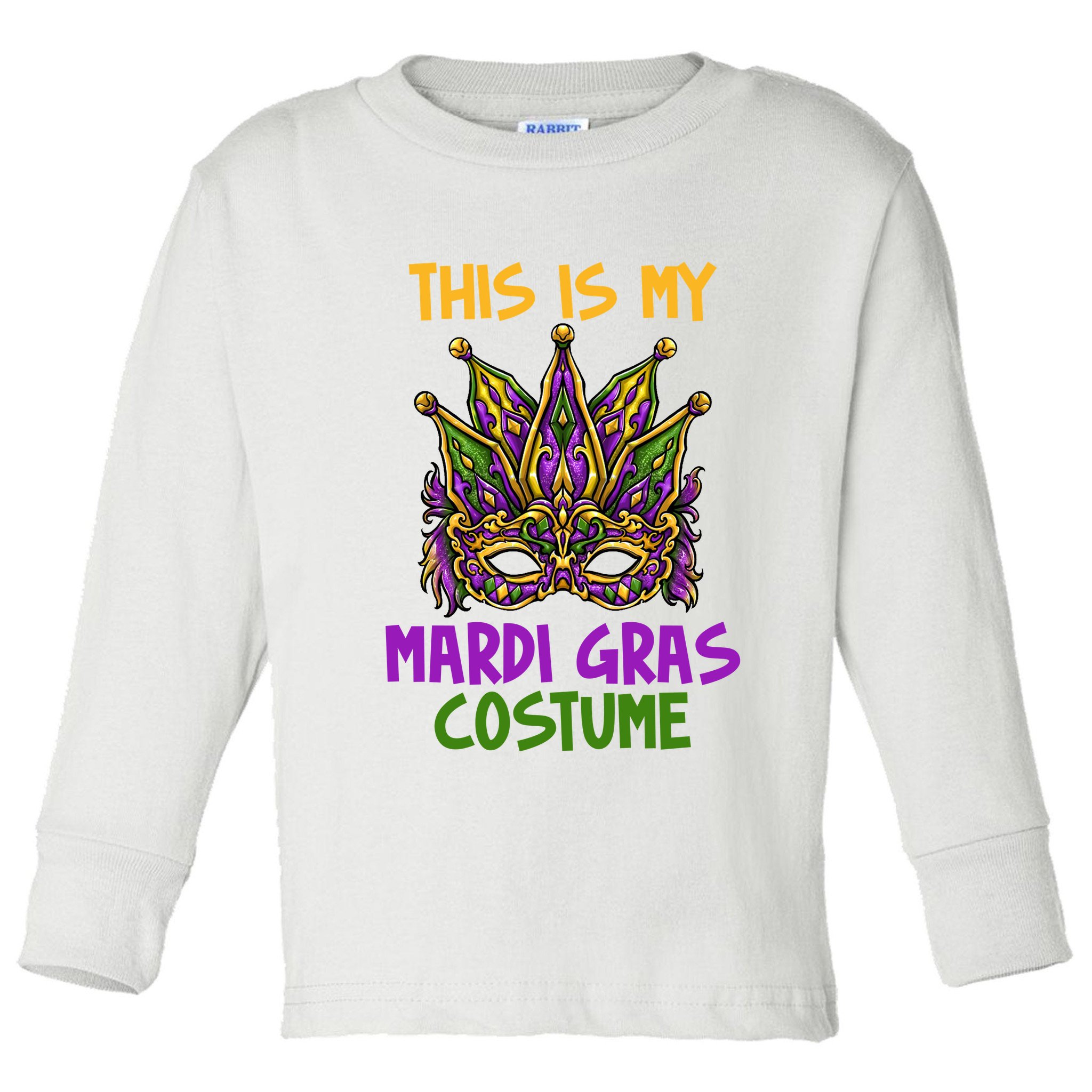 This Is My Mardi Gras Costume Festive Toddler Long Sleeve Shirt