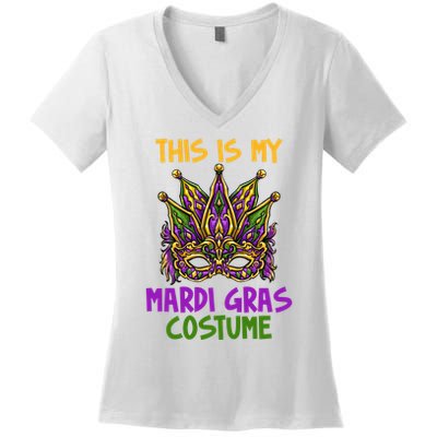 This Is My Mardi Gras Costume Festive Women's V-Neck T-Shirt