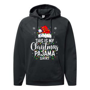 This Is My Christmas Pajama Lights Performance Fleece Hoodie