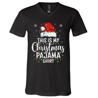 This Is My Christmas Pajama Lights V-Neck T-Shirt