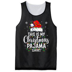 This Is My Christmas Pajama Lights Mesh Reversible Basketball Jersey Tank