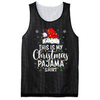 This Is My Christmas Pajama Lights Mesh Reversible Basketball Jersey Tank