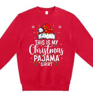 This Is My Christmas Pajama Lights Premium Crewneck Sweatshirt