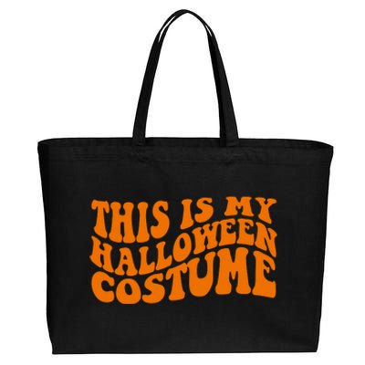 This Is My Halloween Costume Retro Cotton Canvas Jumbo Tote