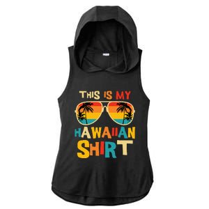 This Is My Hawaiian Tropical Luau Costume Ladies PosiCharge Tri-Blend Wicking Draft Hoodie Tank