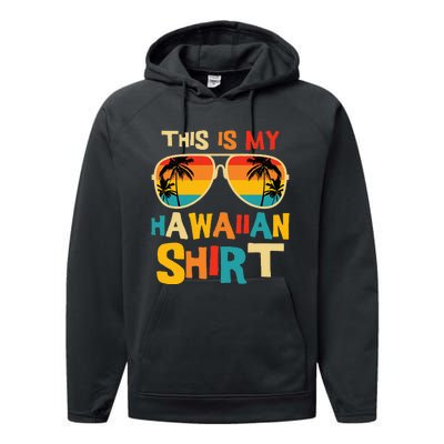 This Is My Hawaiian Tropical Luau Costume Performance Fleece Hoodie