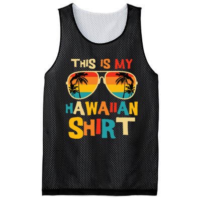 This Is My Hawaiian Tropical Luau Costume Mesh Reversible Basketball Jersey Tank