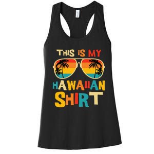 This Is My Hawaiian Tropical Luau Costume Women's Racerback Tank