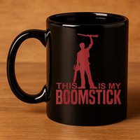 This Is My Boomstick Shotgun Chainsaw Dead Evil Halloween Gift 11oz C Handle Ceramic Mug