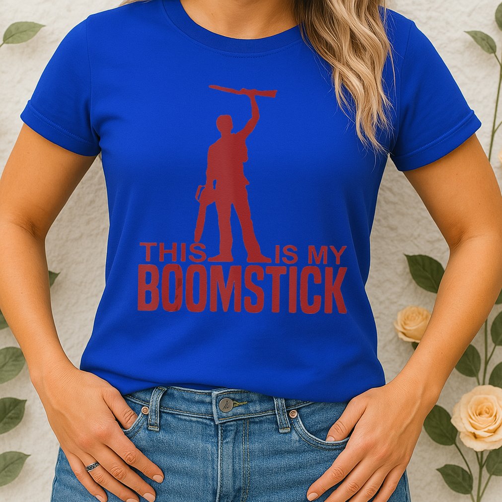 This Is My Boomstick Shotgun Chainsaw Dead Evil Halloween Gift Womens T-Shirt