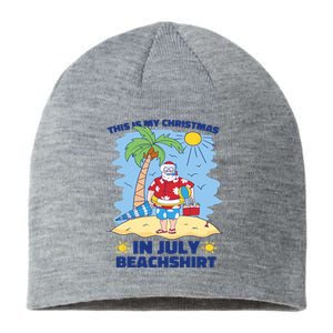 This Is My Christmas In July Beachshirt Funny Xmas Santa Sustainable Beanie